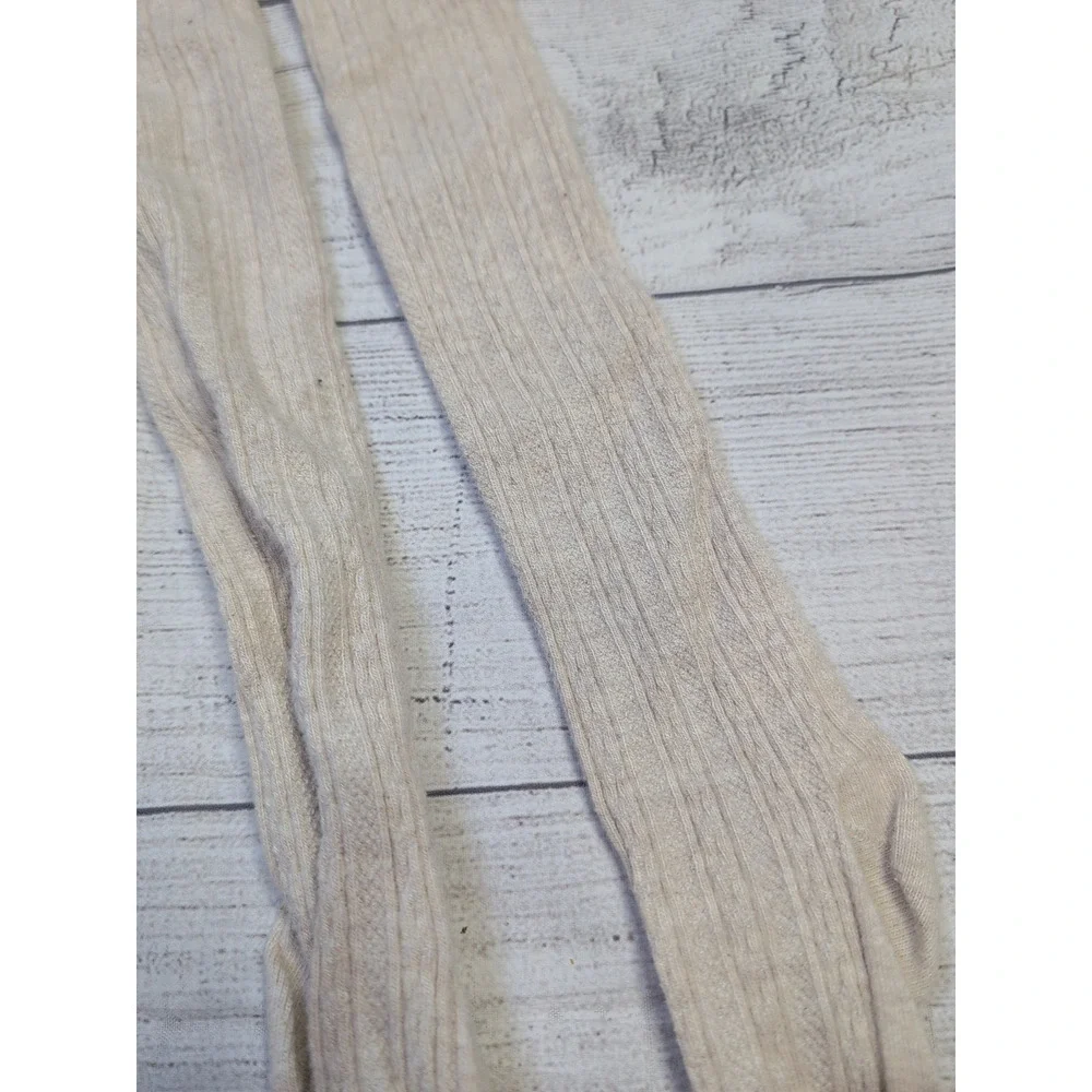 5/6 Next Oatmeal Cable Knit Tights